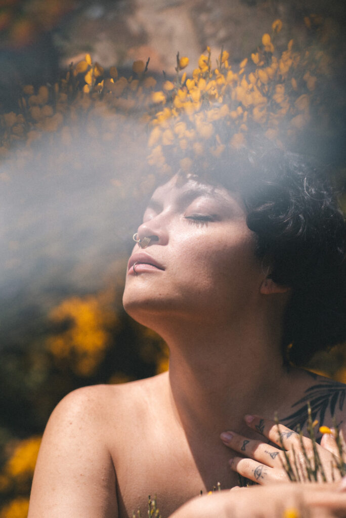 Nude photoshoot in nature