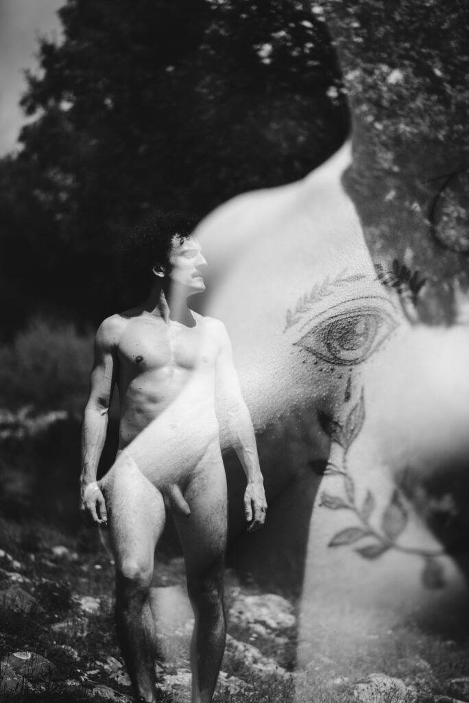 Nude photoshoot in nature