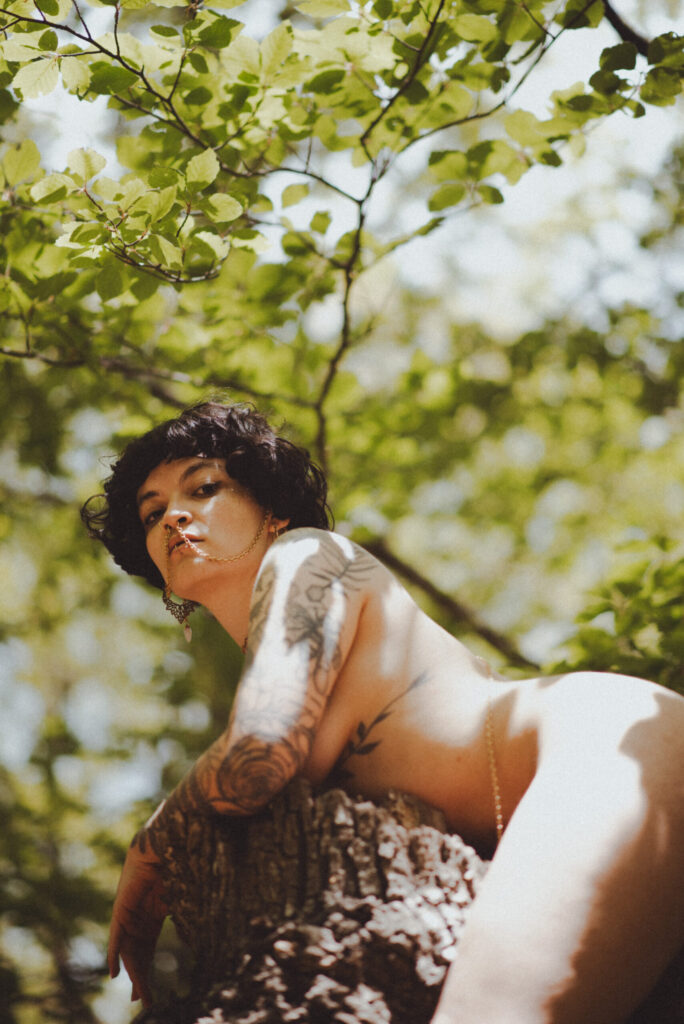 Nude photoshoot in nature