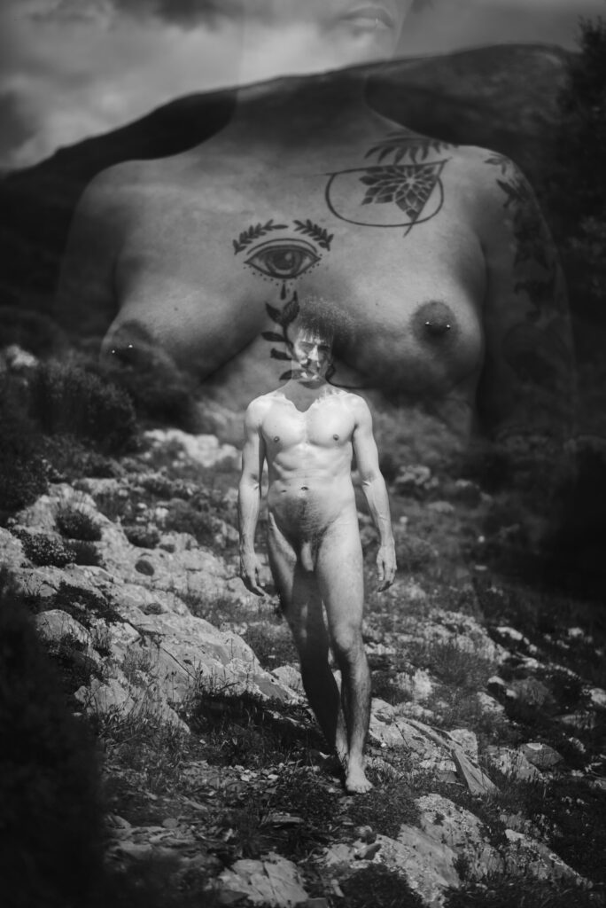 Nude photoshoot in nature