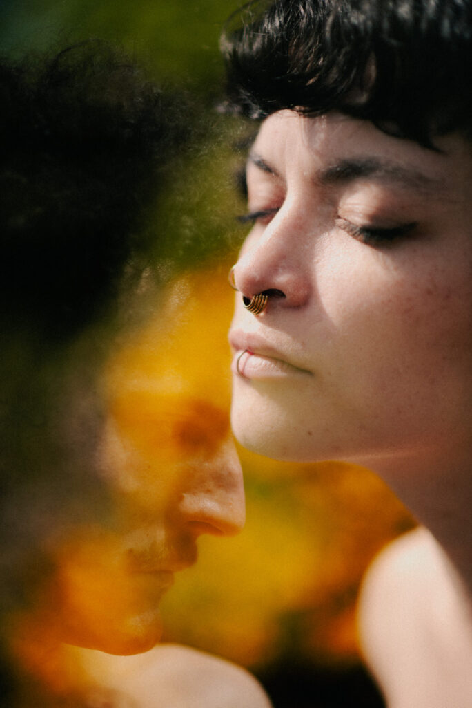 Nude photoshoot in nature