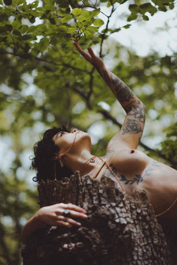 Nude photoshoot in nature