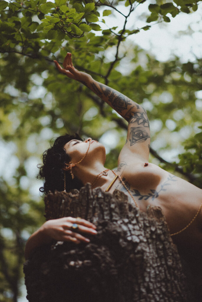 Nude photoshoot in nature