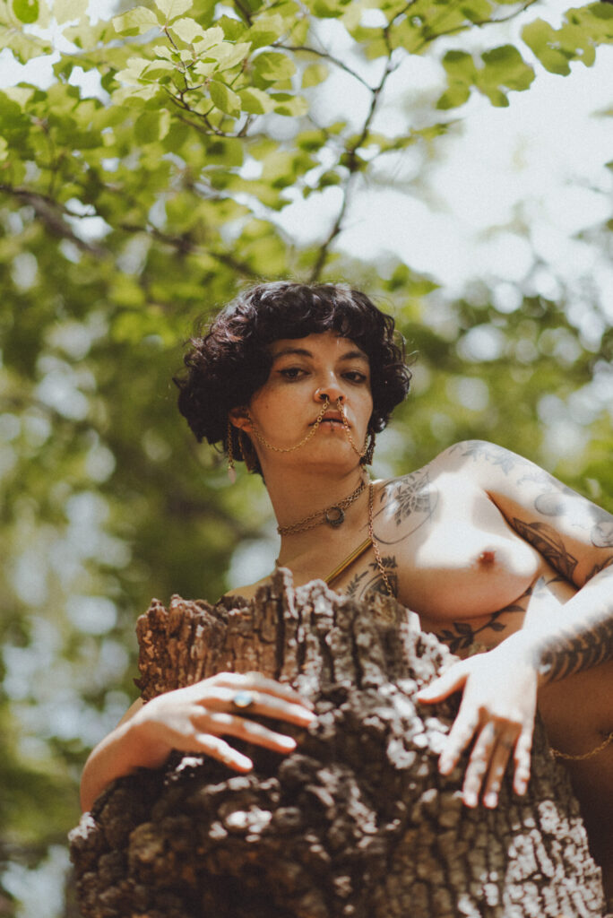 Nude photoshoot in nature